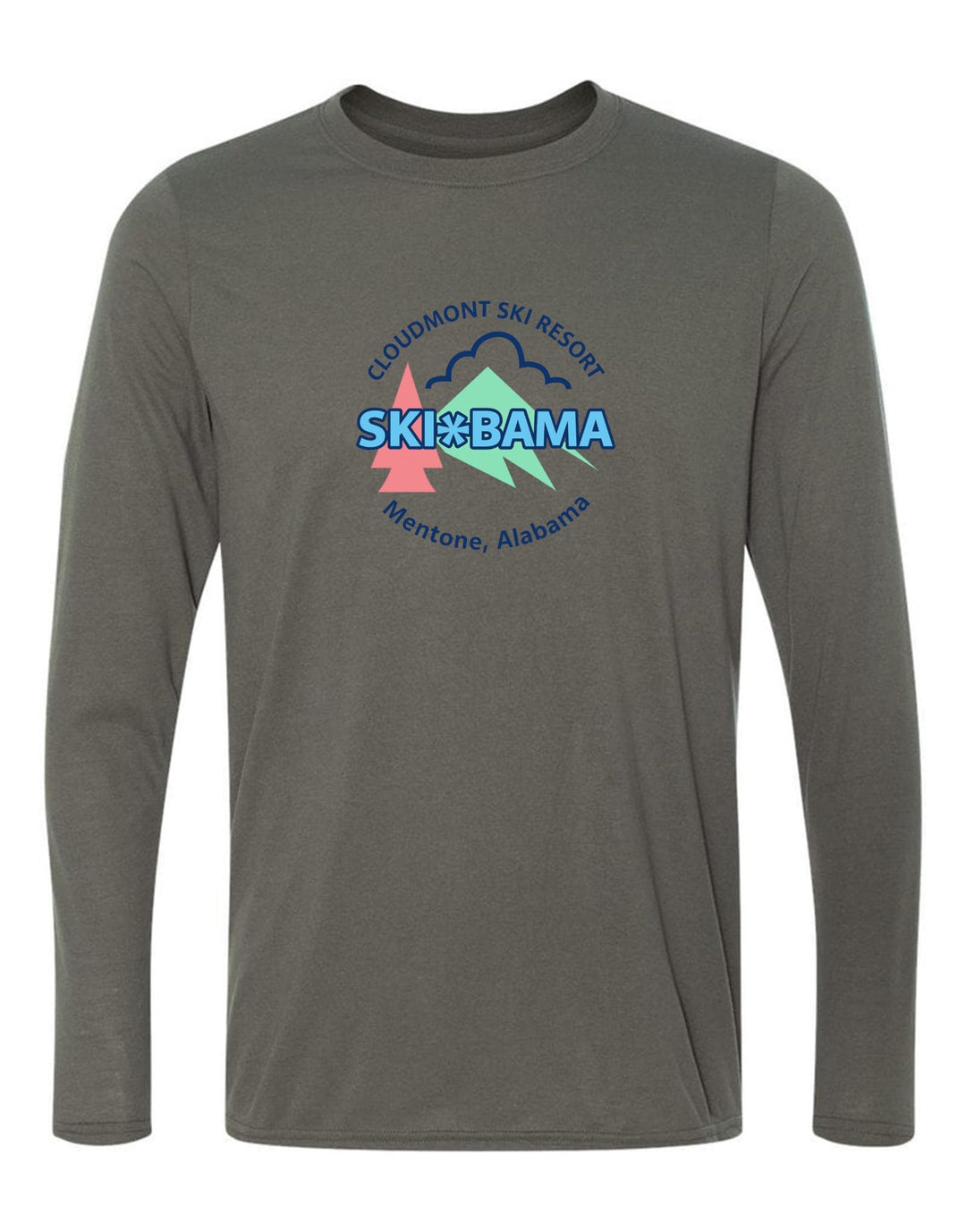 Cloudmont Ski Resort Ski Bama Long-Sleeve T-Shirt CSR Ski Bama Charcoal Youth Small - Third Coast Soccer