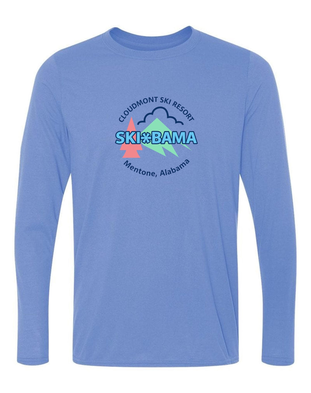 Cloudmont Ski Resort Ski Bama Long-Sleeve T-Shirt CSR Ski Bama Light Blue Youth Small - Third Coast Soccer