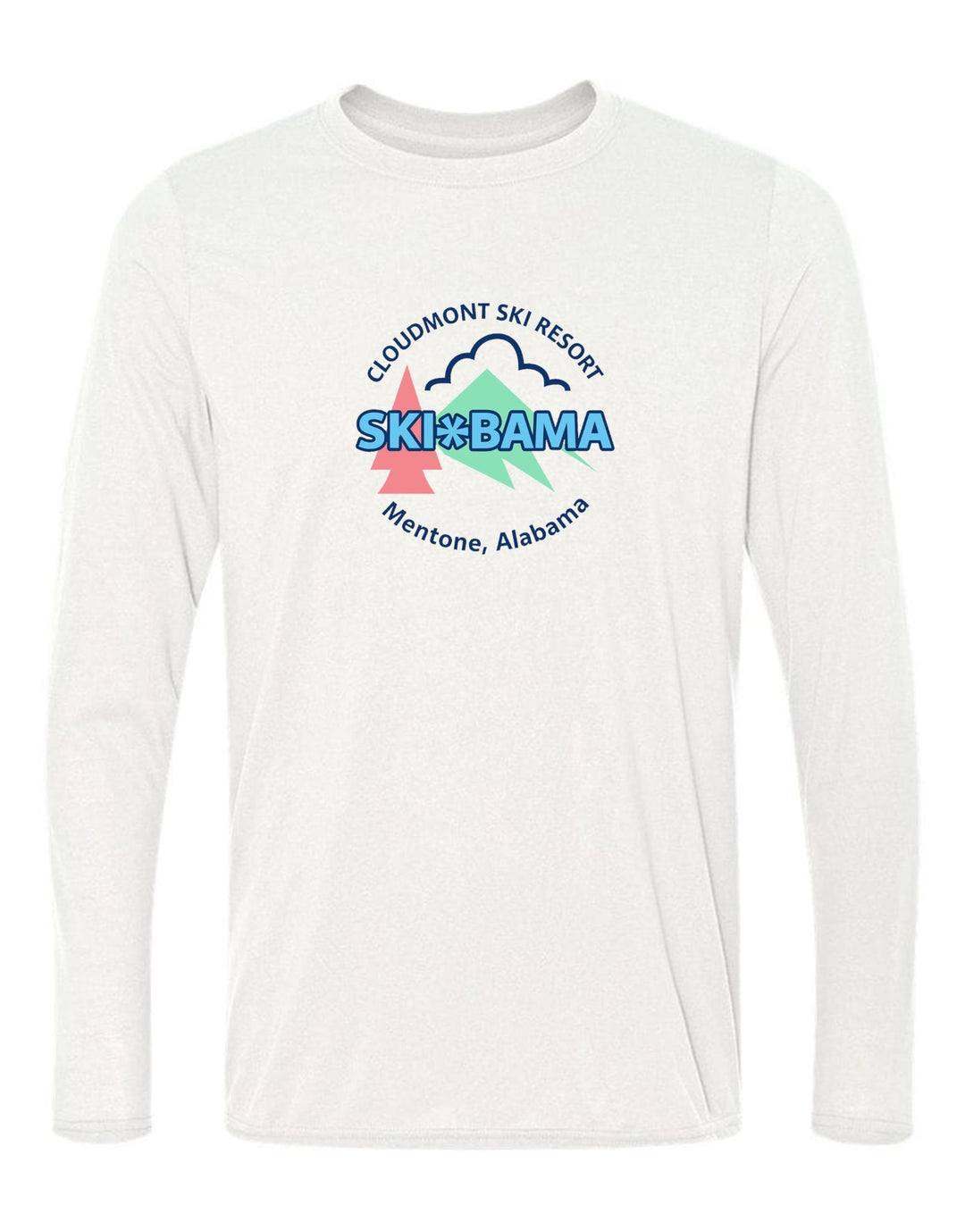 Cloudmont Ski Resort Ski Bama Long-Sleeve T-Shirt CSR Ski Bama White Youth Small - Third Coast Soccer