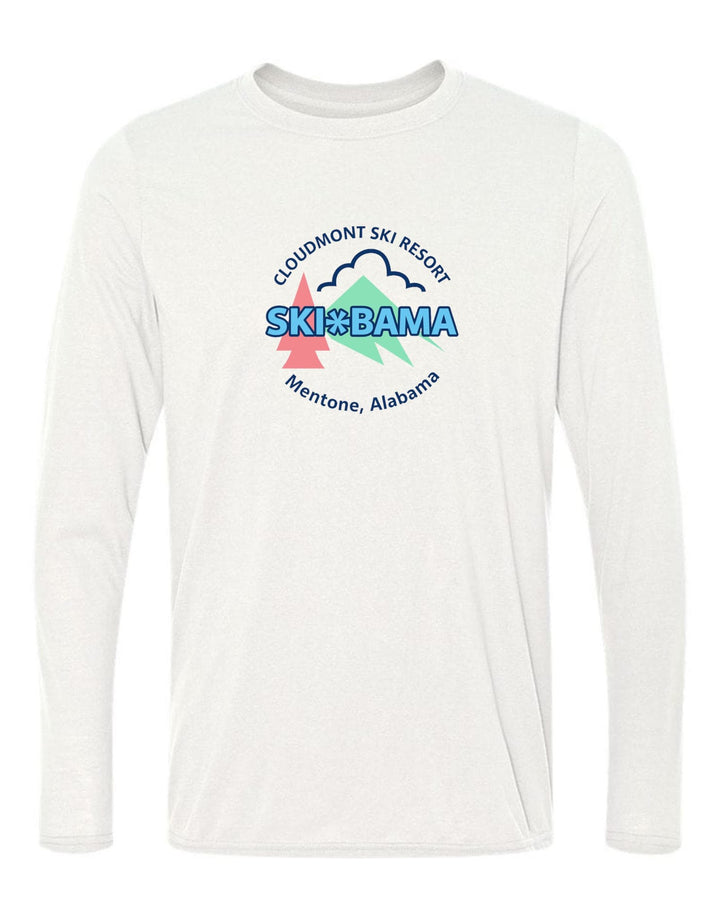 Cloudmont Ski Resort Ski Bama Long-Sleeve T-Shirt CSR Ski Bama White Youth Small - Third Coast Soccer