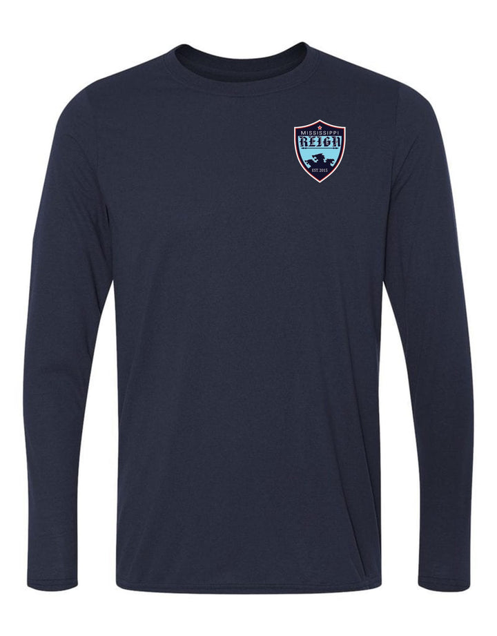 Mississippi Reign Long-Sleeve T-Shirt MS Reign Navy Mens Small - Third Coast Soccer