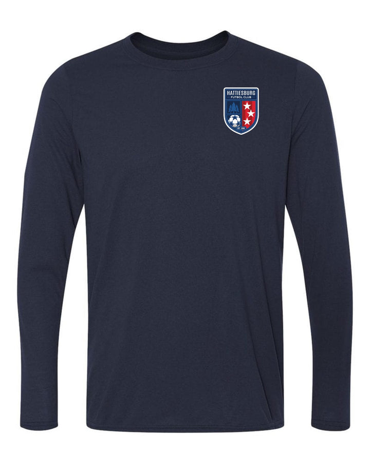 HFC Logo Long-Sleeve T-Shirt HFC Spirtwear Navy Mens Small - Third Coast Soccer