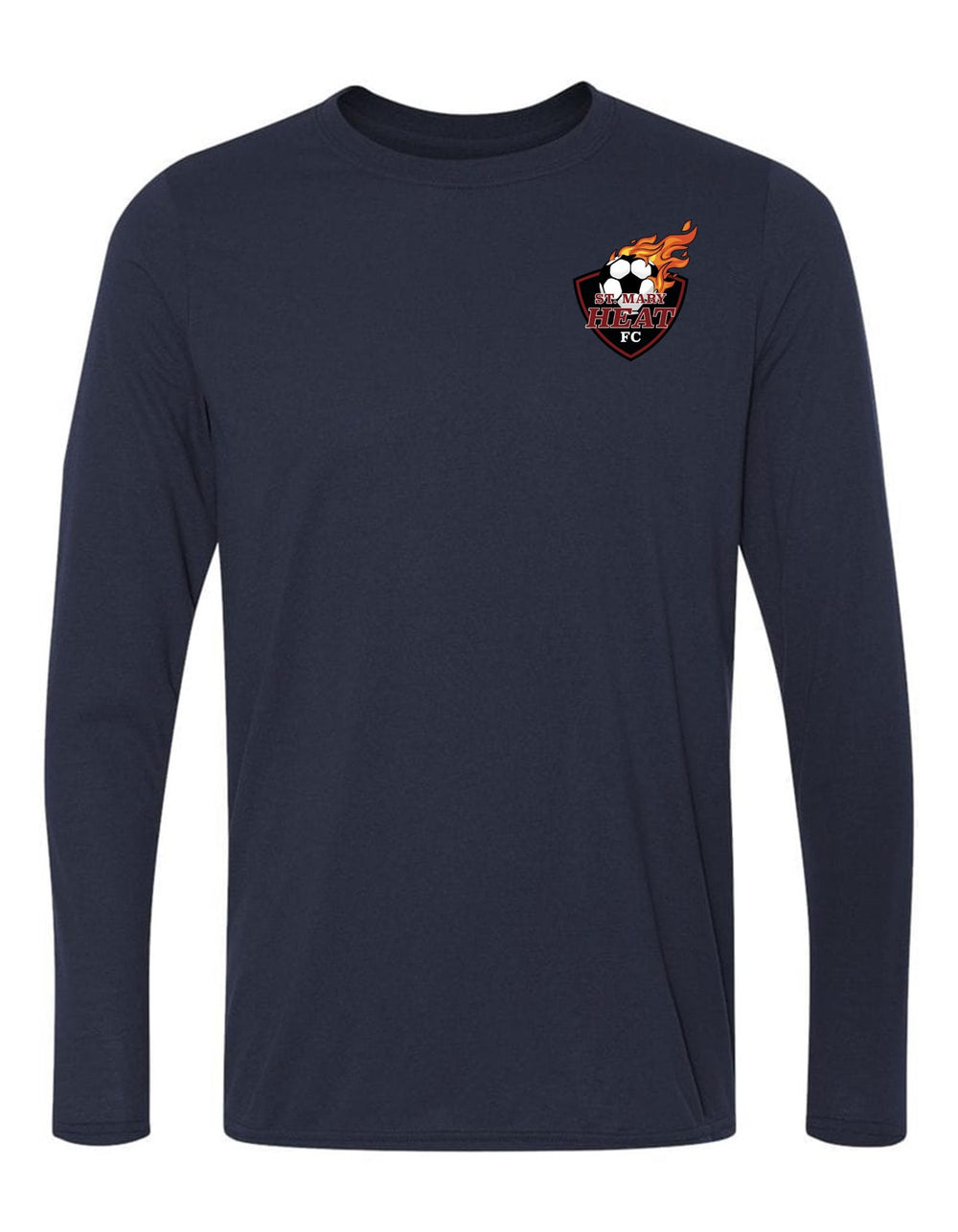 St. Mary Heat Long-Sleeve T-Shirt St. Mary Spiritwear Navy Youth Small - Third Coast Soccer