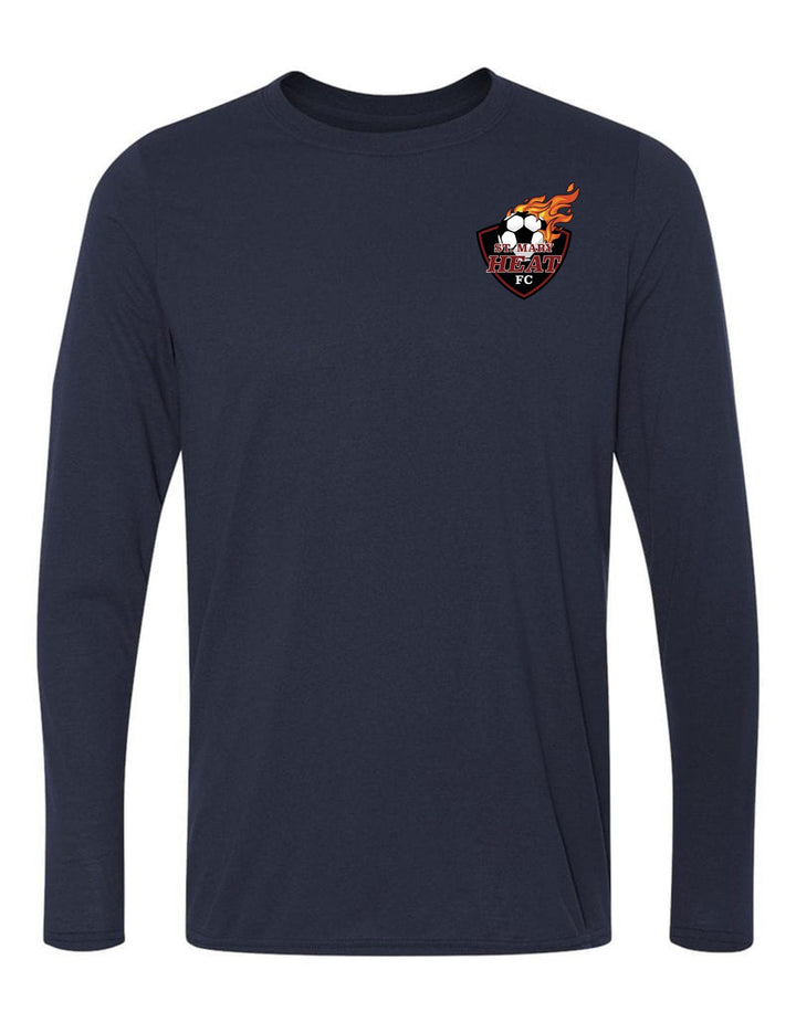 St. Mary Heat Long-Sleeve T-Shirt St. Mary Spiritwear Navy Youth Small - Third Coast Soccer