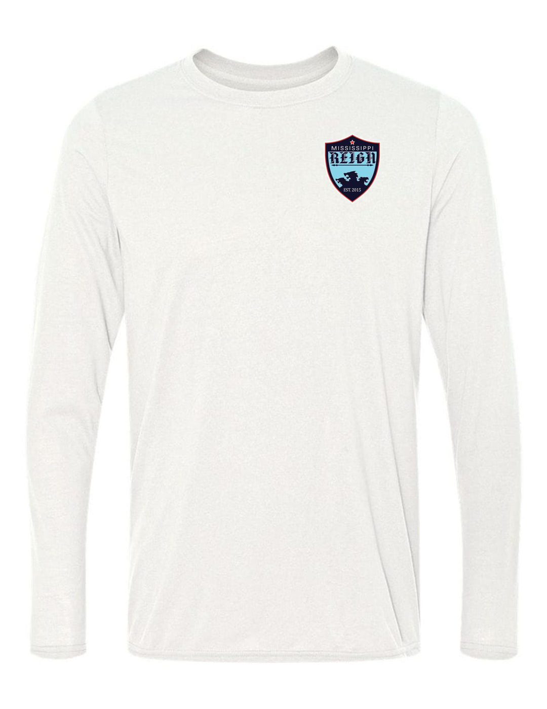 Mississippi Reign Long-Sleeve T-Shirt MS Reign White Mens Small - Third Coast Soccer