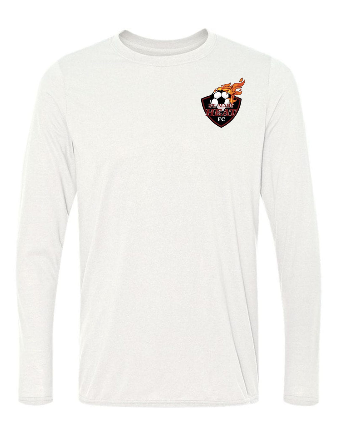 St. Mary Heat Long-Sleeve T-Shirt St. Mary Spiritwear White Youth Small - Third Coast Soccer