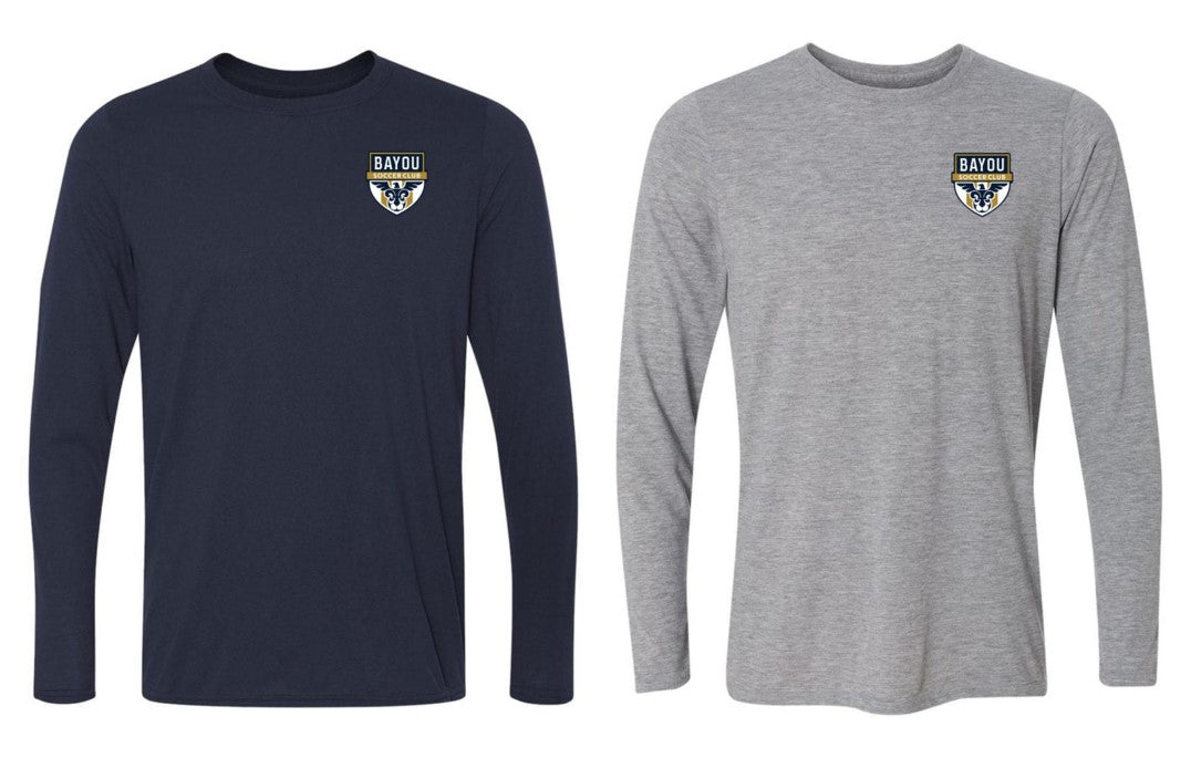 Bayou Soccer Club Logo Long-Sleeve T-Shirt Bayou Soccer Club Spiritwear - Third Coast Soccer