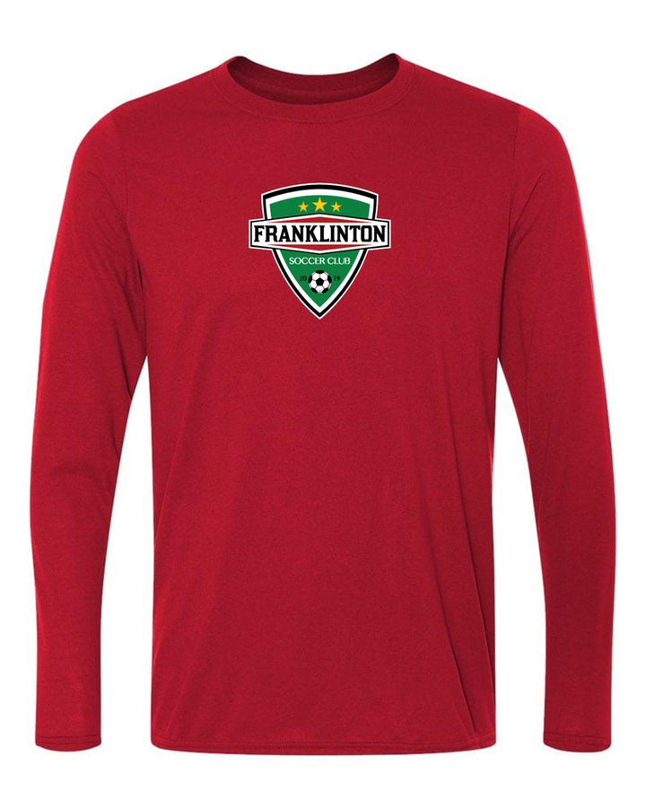 Franklinton SC Logo Long-Sleeve T-Shirt Franklinton SC Spiritwear Red Youth Small - Third Coast Soccer