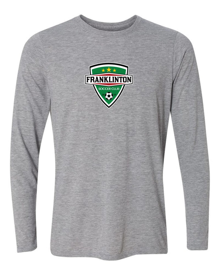 Franklinton SC Logo Long-Sleeve T-Shirt Franklinton SC Spiritwear Sport Grey Youth Small - Third Coast Soccer