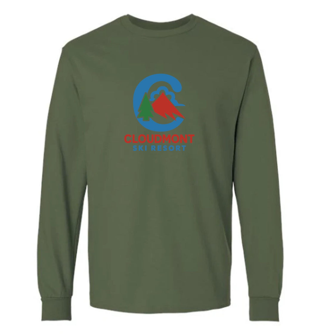 Cloudmont Ski Resort Long-Sleeve T-Shirt C CSR Military Green Youth Small - Third Coast Soccer