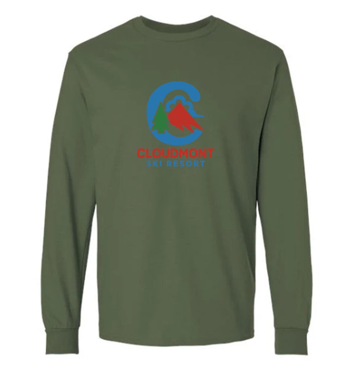 Cloudmont Ski Resort Long-Sleeve T-Shirt C CSR Military Green Youth Small - Third Coast Soccer