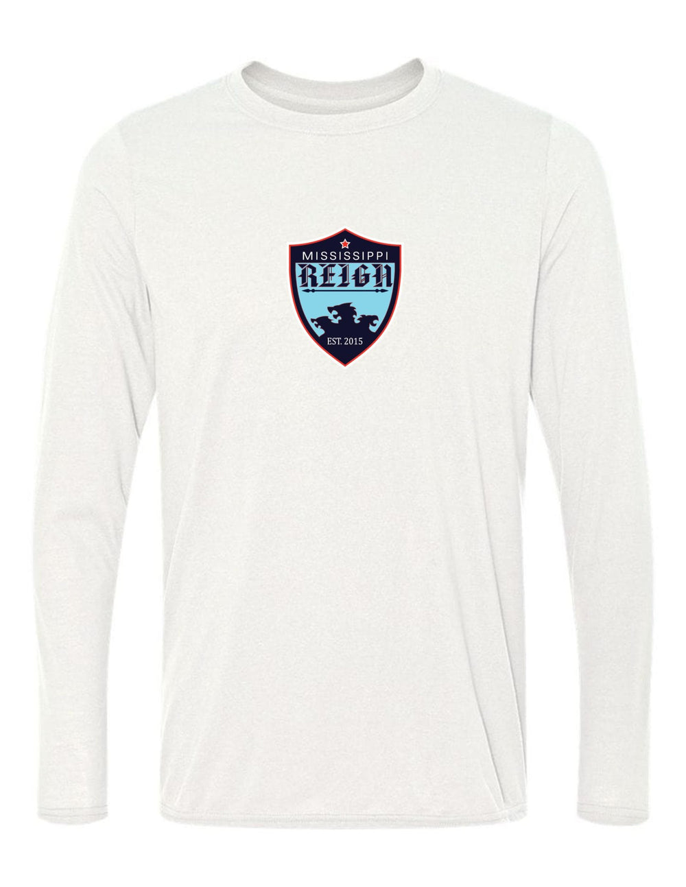 Mississippi Reign Logo Long-Sleeve T-Shirt MS Reign White Mens Small - Third Coast Soccer
