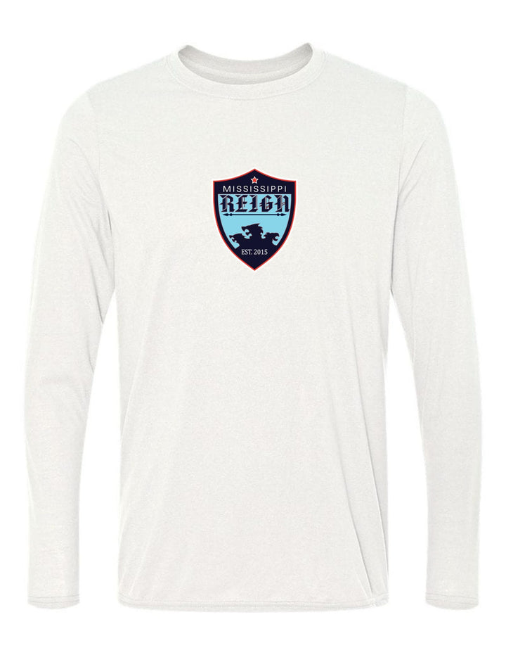 Mississippi Reign Logo Long-Sleeve T-Shirt MS Reign White Mens Small - Third Coast Soccer