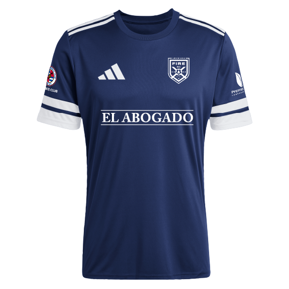 adidas ECNL Fire Men's Squadra 25 Jersey - Navy/White ECNL 25 - Third Coast Soccer