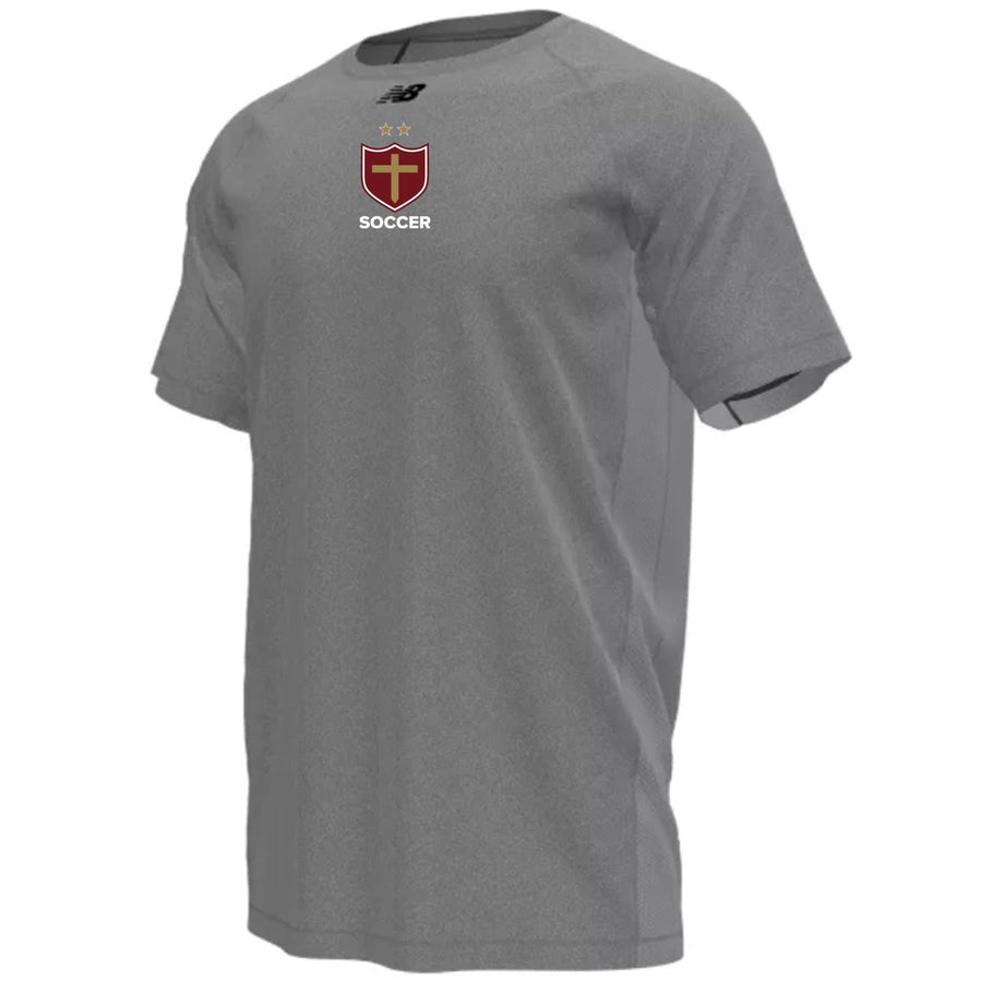 New Balance Brother Martin Youth Raglan Tech Tee - Grey Brother Martin 24 - Third Coast Soccer