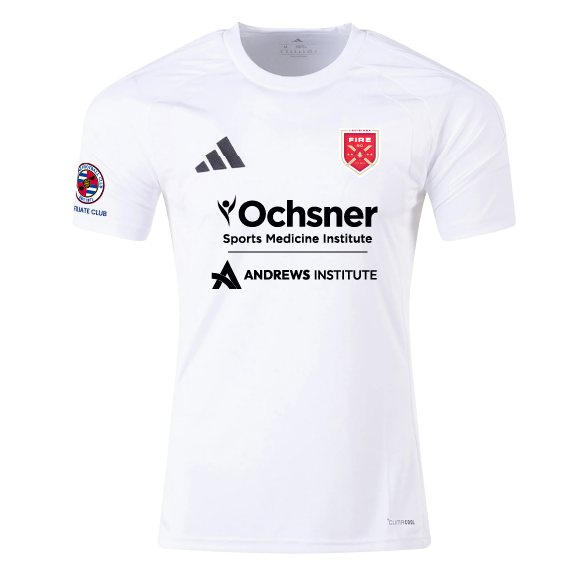 adidas Louisiana Fire Youth Tiro 26 League Jersey - White Louisiana Fire 2026-2028 - Third Coast Soccer