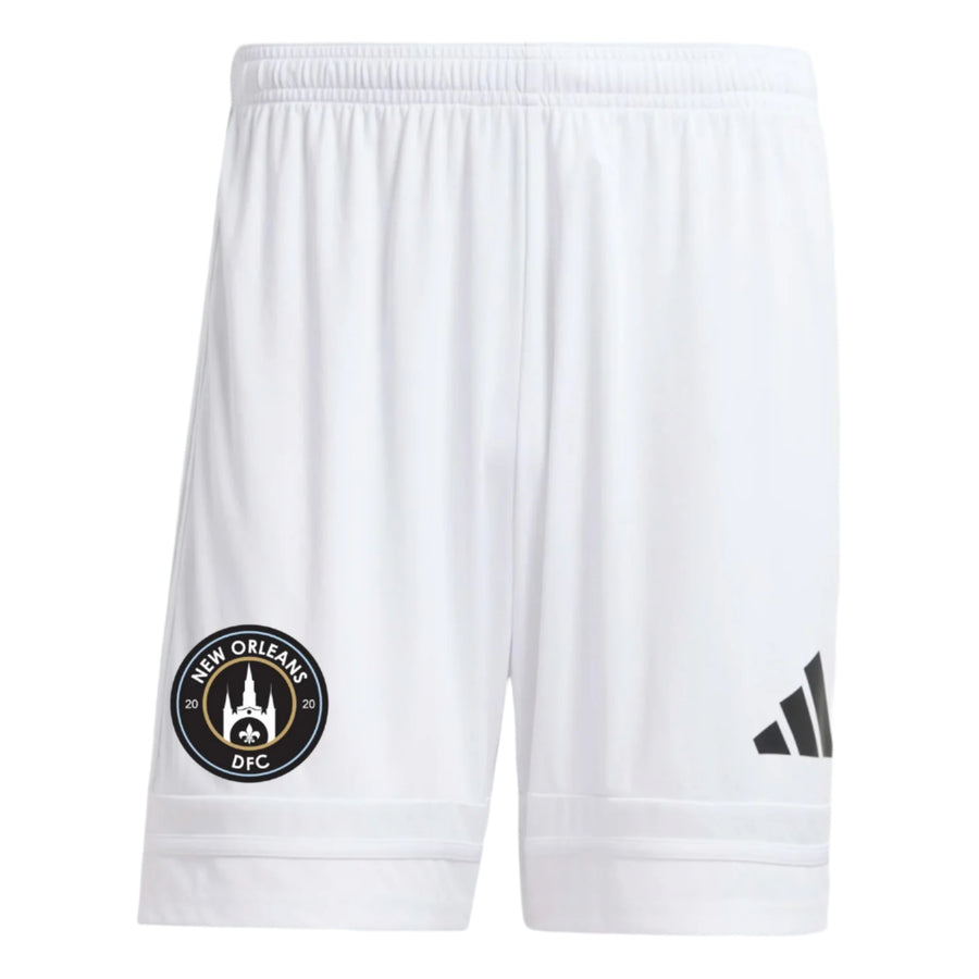 adidas New Orleans DFC Youth Squadra 25 Short - White NODFC 25-27 - Third Coast Soccer