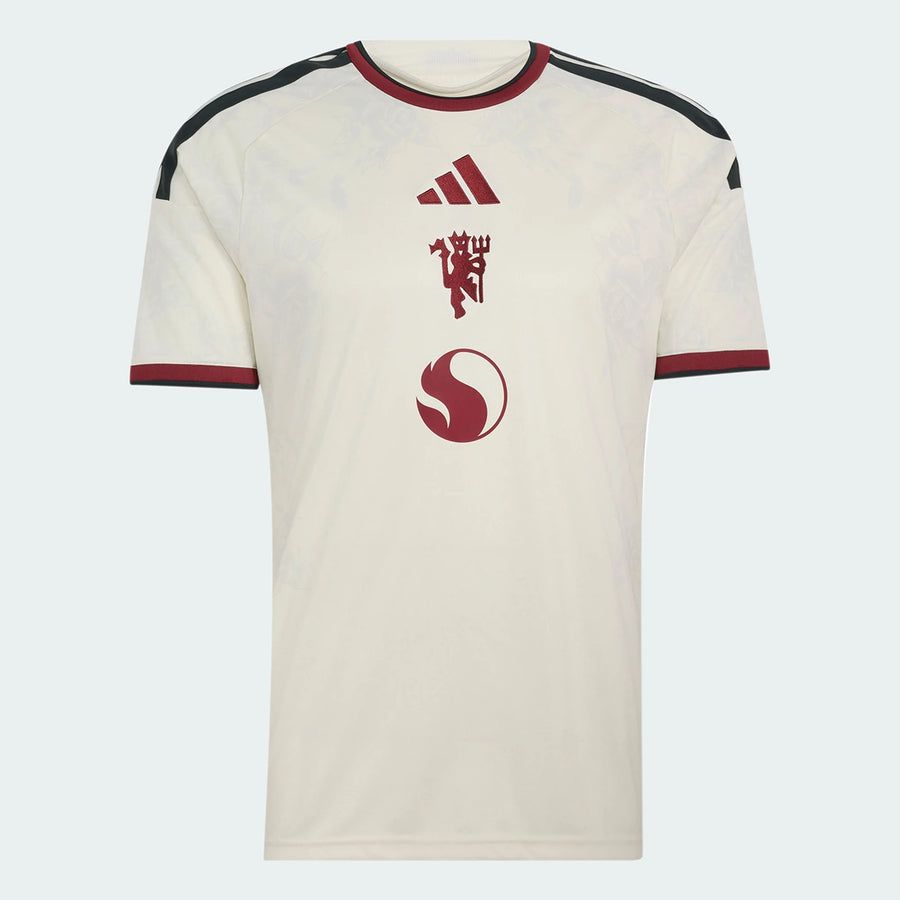 adidas Manchester United Third Jersey 26/27 Club Replica Ivory/Ice Blue Mens Small - Third Coast Soccer