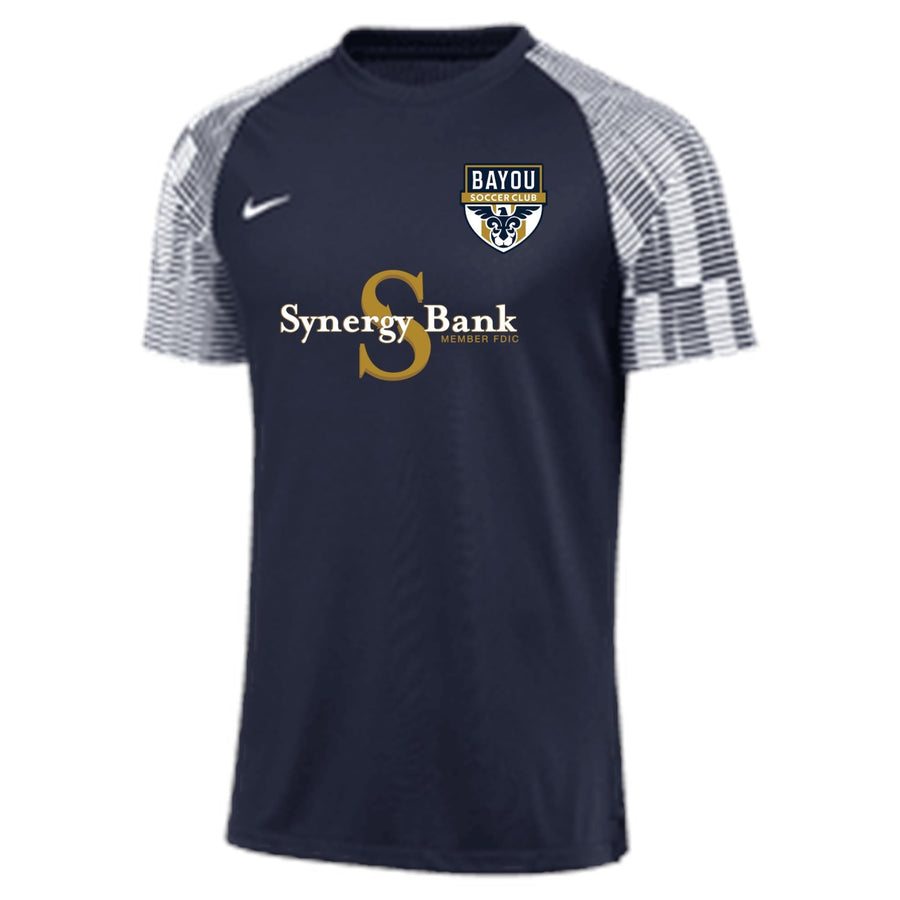 Nike Bayou SC Men's Academy Jersey - Navy Bayou Soccer Club 23-25 Mens Small College Navy/White - Third Coast Soccer