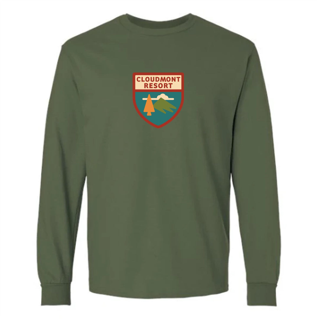 Cloudmont Resort Long-Sleeve T-Shirt Cloudmont Resort Military Green Youth Small - Third Coast Soccer