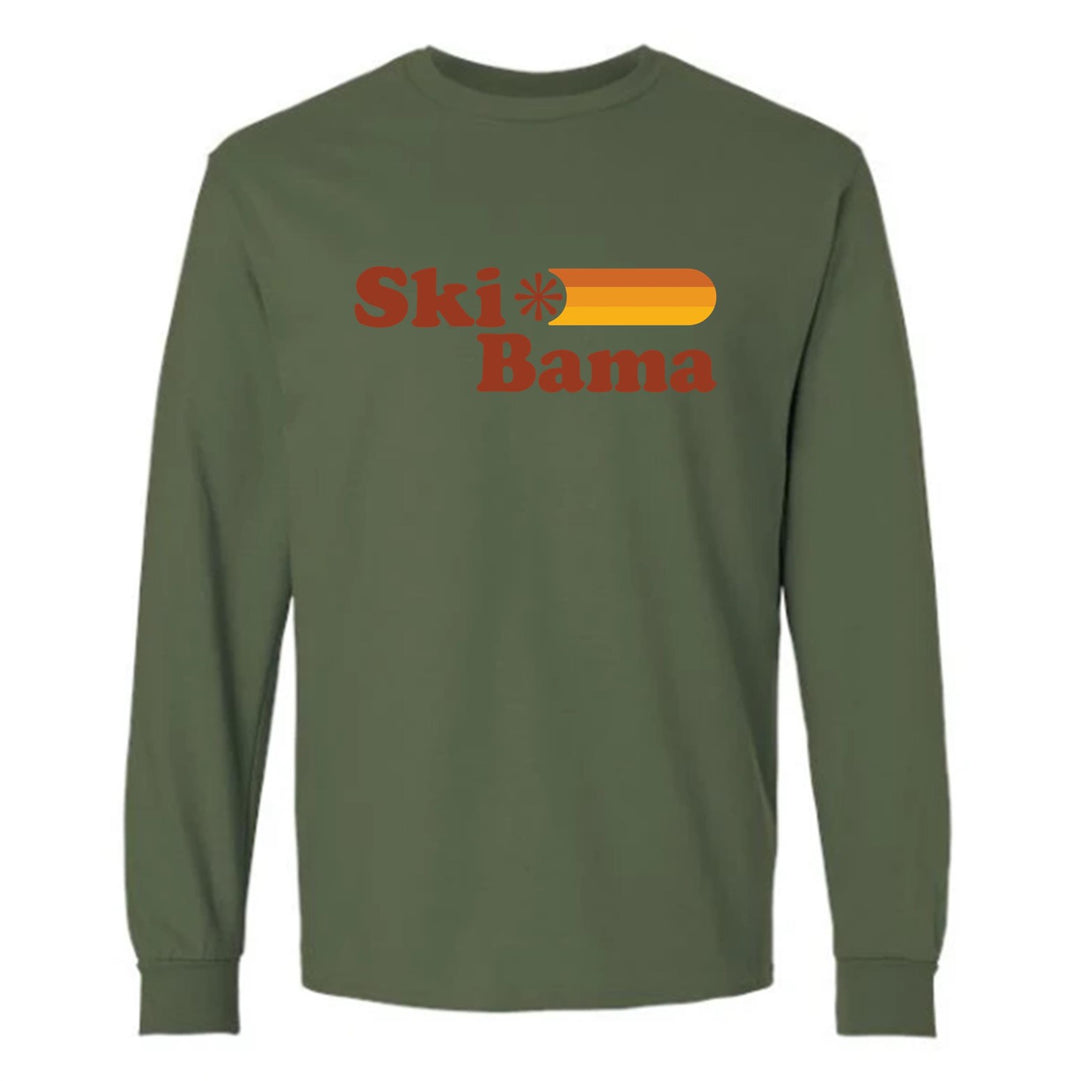Ski Bama Long-Sleeve T-Shirt Ski Bama R Military Green Mens Small - Third Coast Soccer