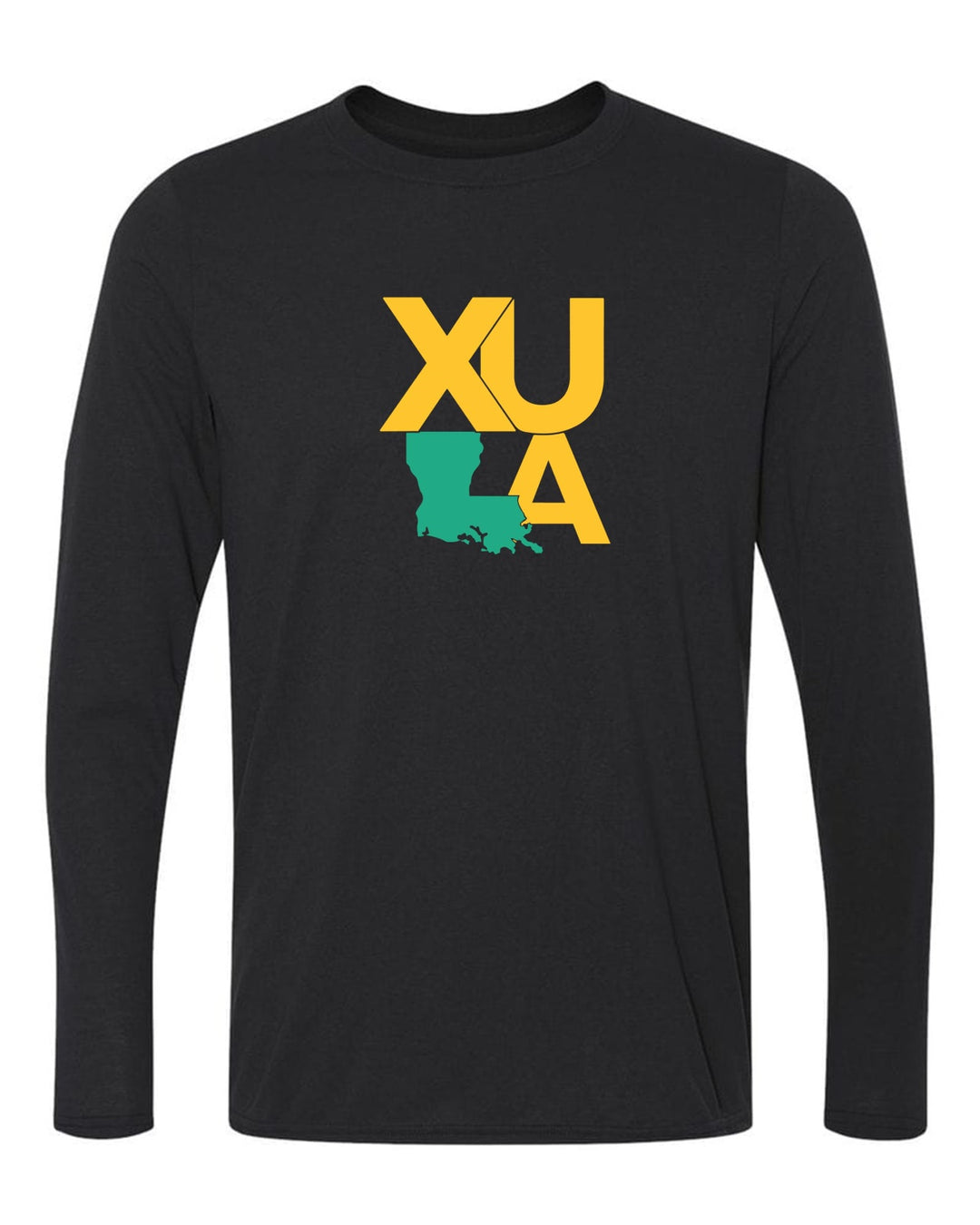 XULA Long-Sleeve Performance Shirt Xavier University Black Mens Small - Third Coast Soccer