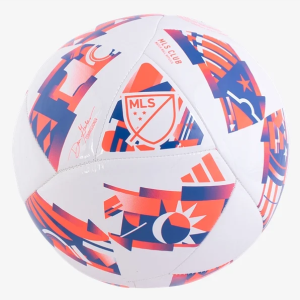 adidas MLS Club Ball 2024 - White/Solar Red/Glory Blue Balls   - Third Coast Soccer