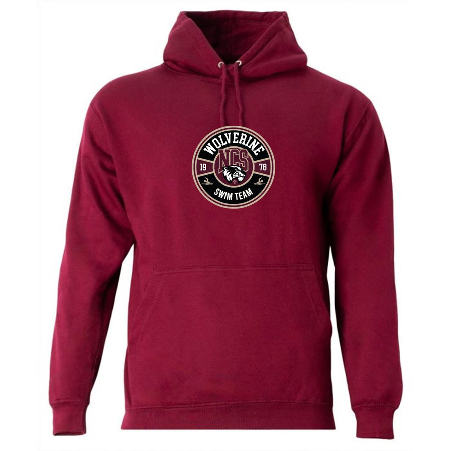 A4 NCS Swimming Legend Fleece Hoodie - Maroon NCS Swimmimg   - Third Coast Soccer