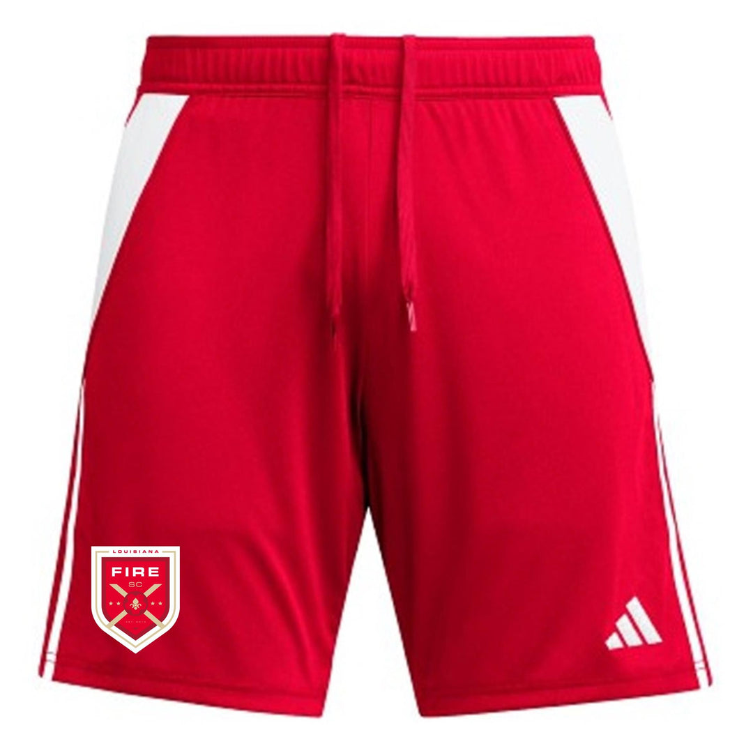 adidas Louisiana Fire Men's Tiro 24 Short - Red/White Louisiana Fire 2024-2026   - Third Coast Soccer