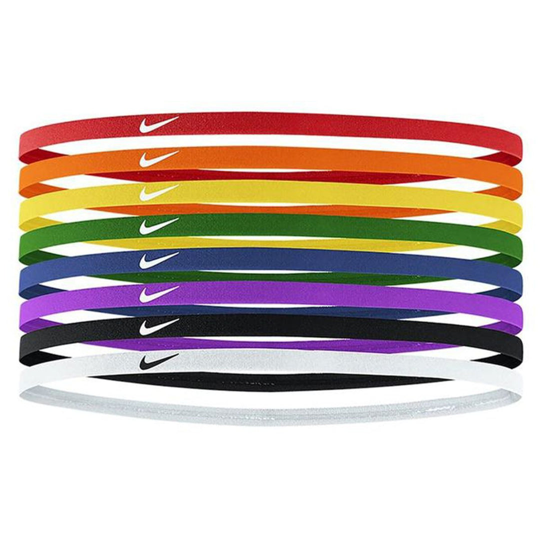 Nike Skinny Headbands 8 Pack - Orange/Yellow/Red
