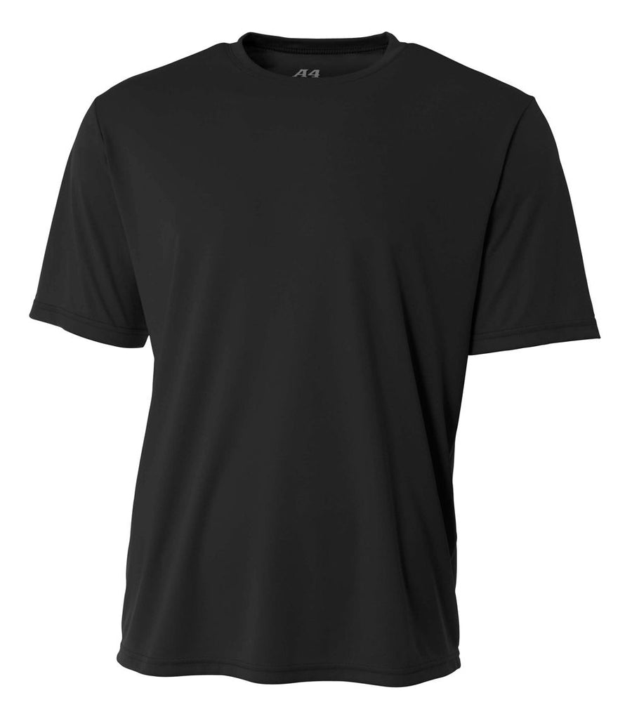 A4 Cooling Performance Crew Training Jersey Black Mens XSmall - Third Coast Soccer