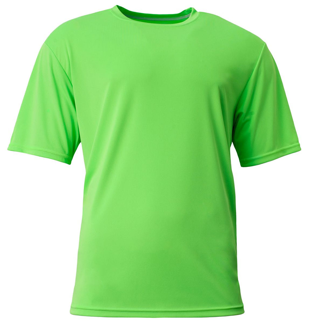 A4 Cooling Performance Crew Training Jersey Safety Green Mens XSmall - Third Coast Soccer