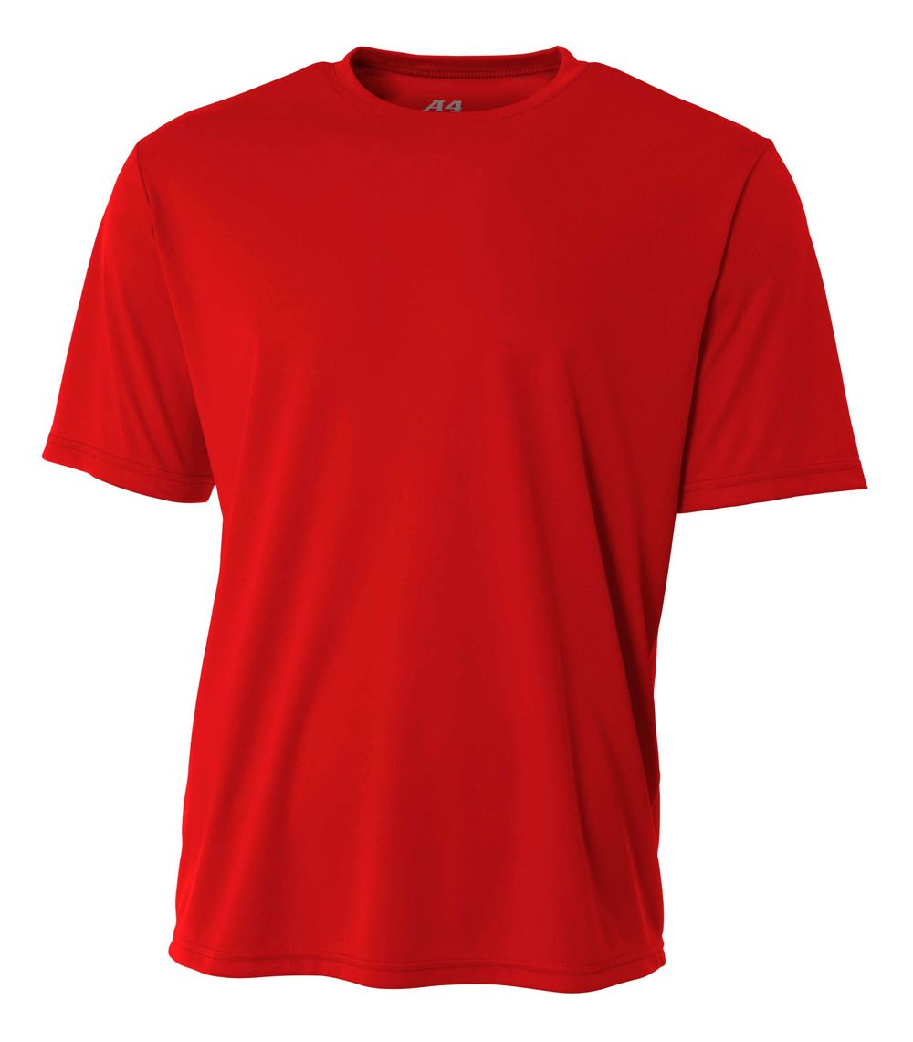 A4 Cooling Performance Crew Training Jersey Scarlet Mens Small - Third Coast Soccer