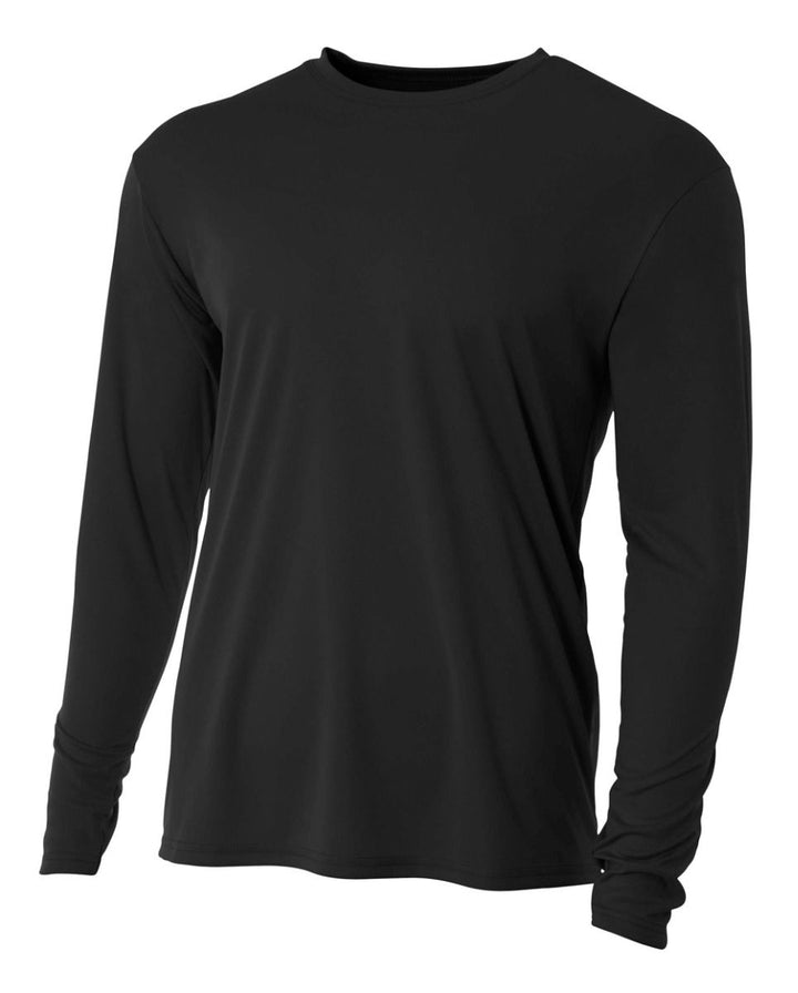 A4 Cooling Perf L/S Crew Training Wear Black X-Small - Third Coast Soccer