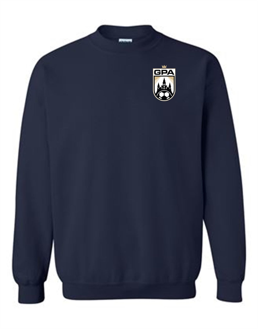 GPA Logo Crewneck Sweatshirt GPA Spiritwear Navy Youth Small - Third Coast Soccer