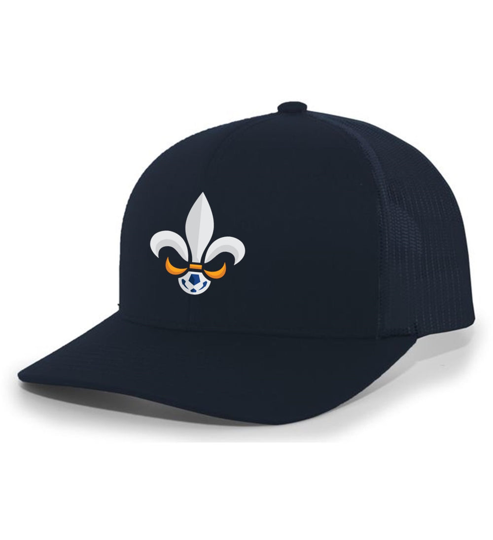 TCS Louisiana Select Flex-Fit Premium Trucker Hat LA ODP Spiritwear Navy/Navy Full Color Patch - Third Coast Soccer