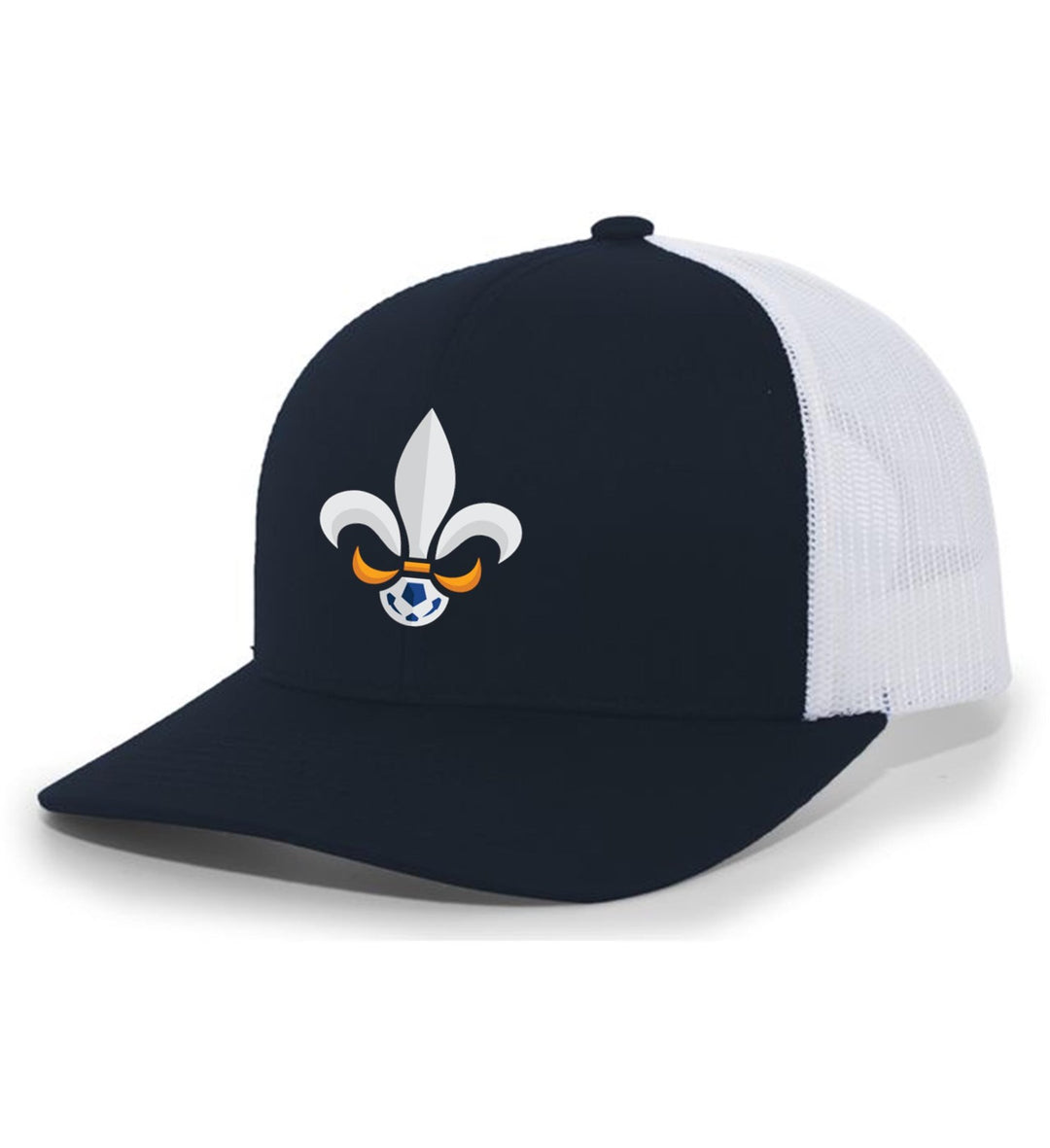 TCS Louisiana Select Flex-Fit Premium Trucker Hat LA ODP Spiritwear Navy/White Full Color Patch - Third Coast Soccer