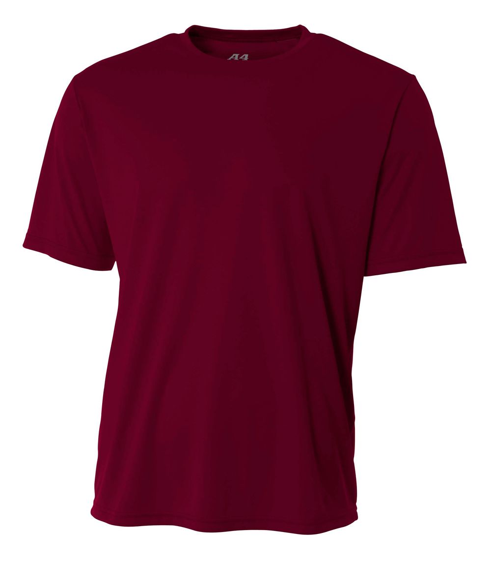 A4 Youth Cooling Performance Crew Training Jersey Maroon Youth Small - Third Coast Soccer