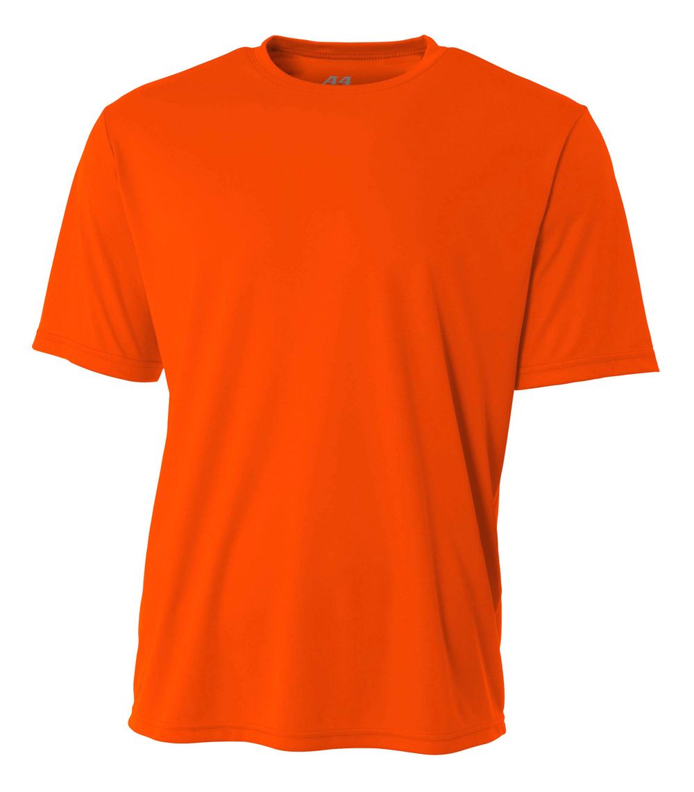 A4 Cooling Performance Crew Training Jersey Safety Orange Mens Large - Third Coast Soccer