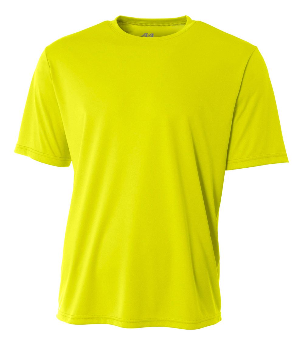 A4 Youth Cooling Performance Crew Training Jersey Safety Yellow Youth XSmall - Third Coast Soccer