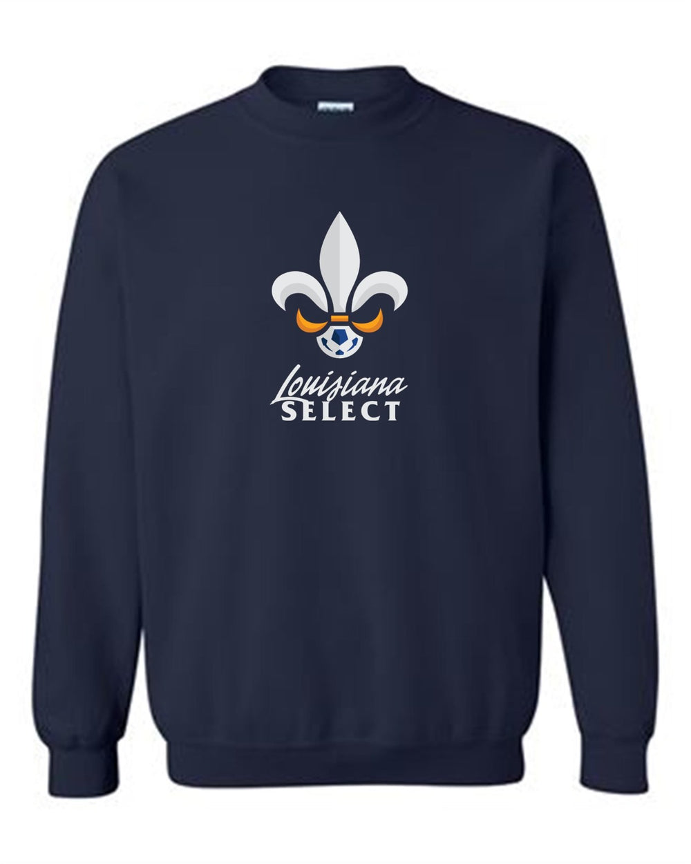 Louisiana Select Crew Neck Sweatshirt LA ODP Spiritwear Navy Youth Small - Third Coast Soccer