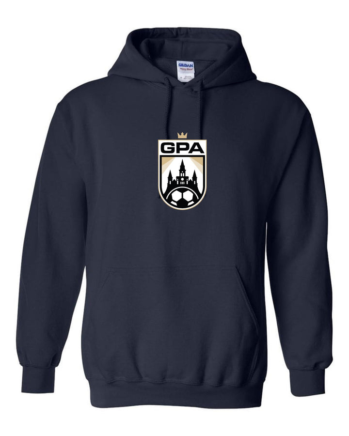 GPA Logo Hooded Sweatshirt GPA Spiritwear Navy Youth Small - Third Coast Soccer