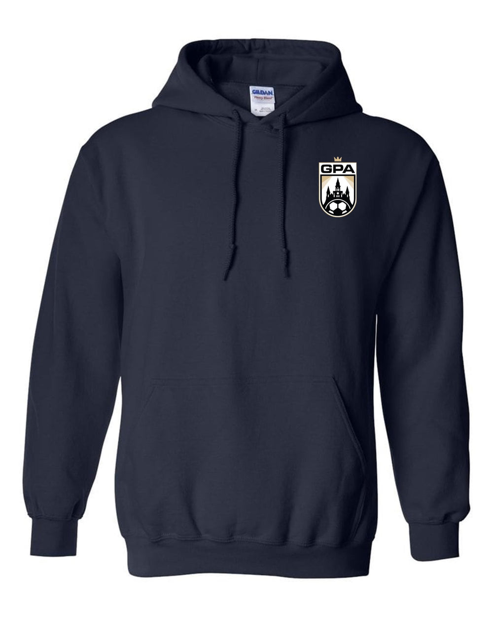 GPA Logo Hooded Sweatshirt GPA Spiritwear Navy Youth Small - Third Coast Soccer