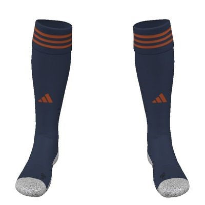 adidas Beau Chene HS Adi Sock 23 Custom Sock - Navy/Orange BCHS 24   - Third Coast Soccer