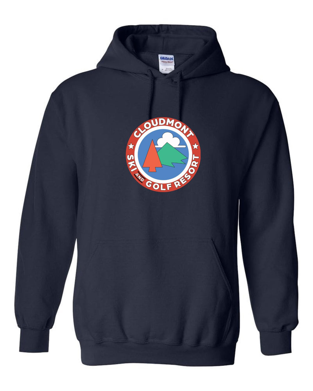 Cloudmont Ski and Golf Resort Hooded Sweatshirt Ski and Golf Resort Navy Youth Small - Third Coast Soccer