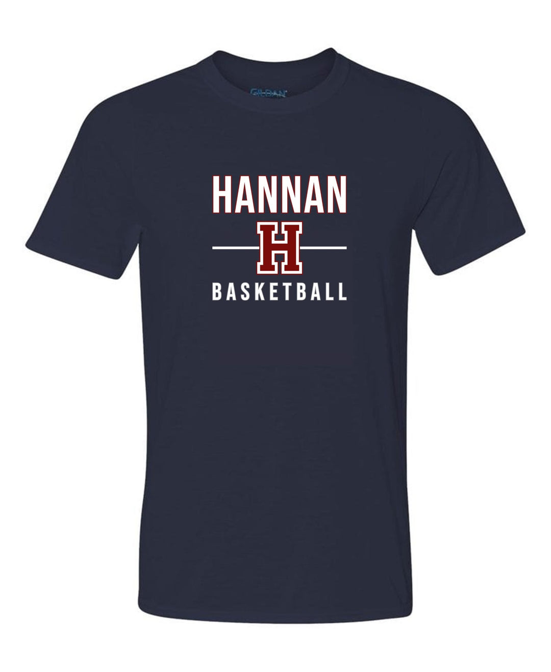 Hannan Basketball Short-Sleeve T-Shirt Hannan Basketball 24 Navy Youth Small - Third Coast Soccer