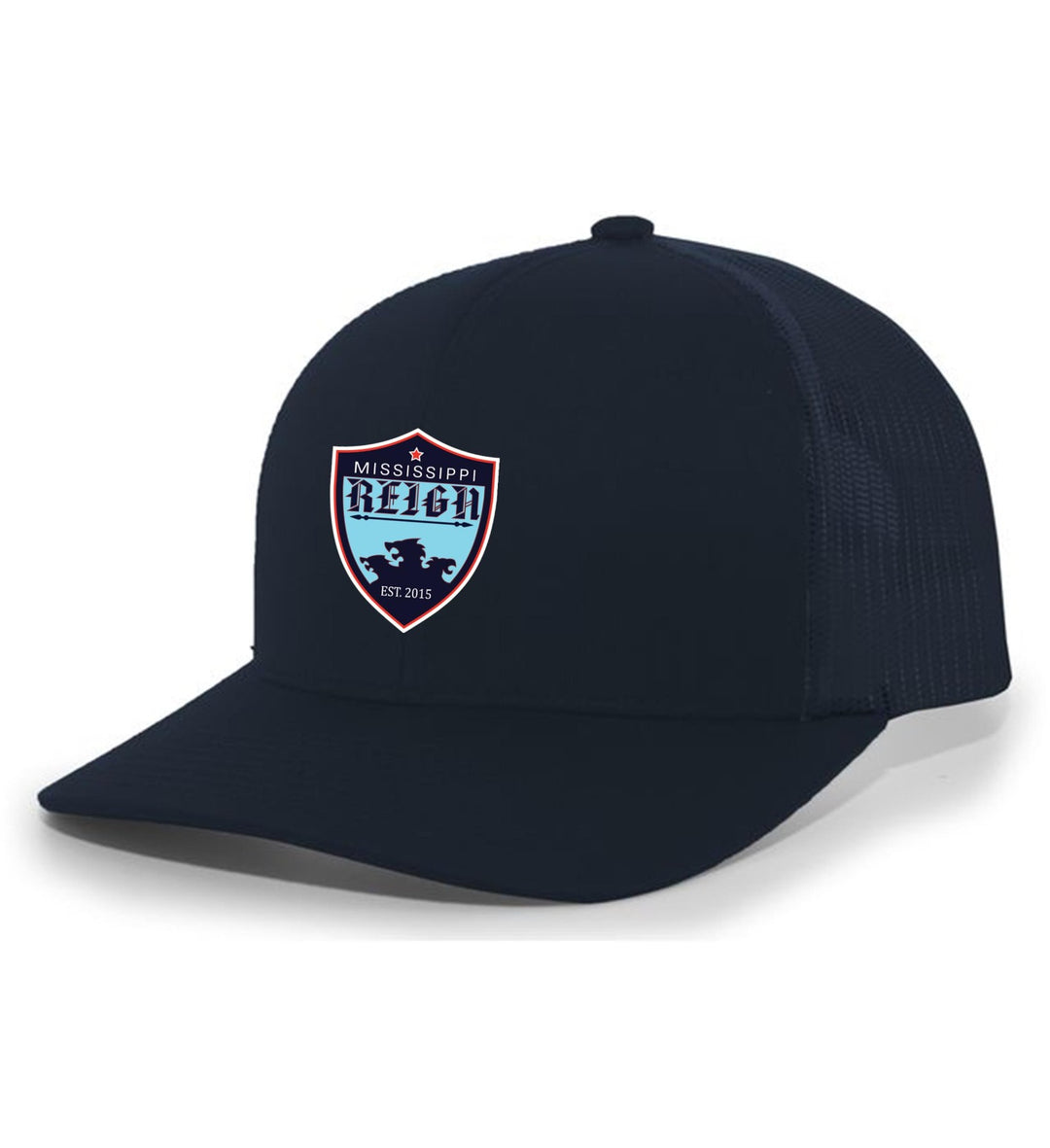 Mississippi Reign Premium Flex-Fit Trucker Hat MS Reign Navy/Navy Full Color Patch - Third Coast Soccer