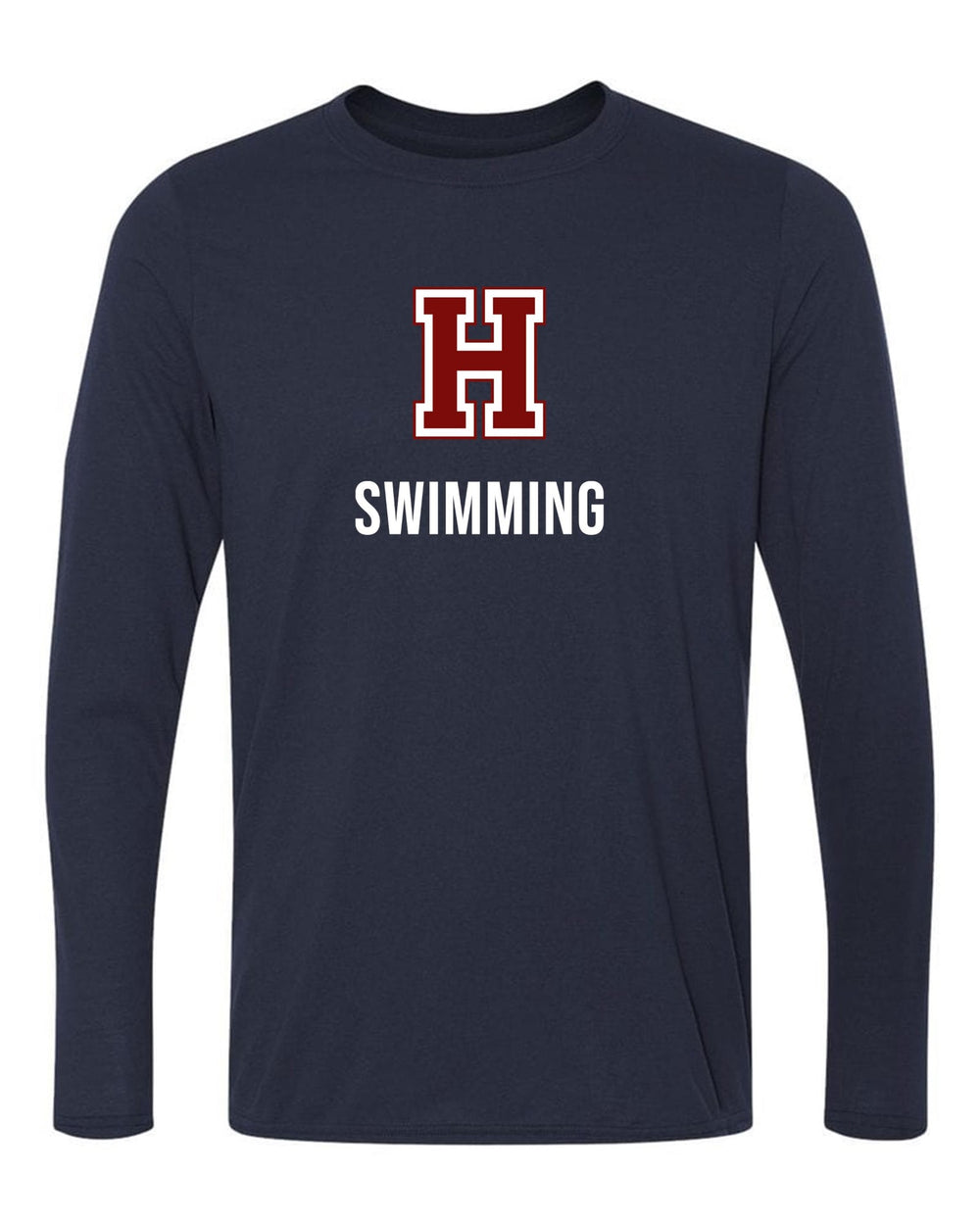 Hannan Swimming Long-Sleeve T-Shirt Hannan Swimming 24 Navy Youth Small - Third Coast Soccer