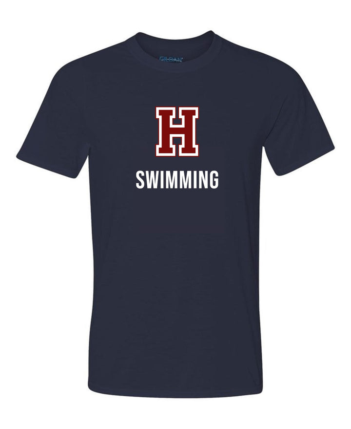 Hannan Swimming Short-Sleeve T-Shirt Hannan Swimming 24 Navy Youth Small - Third Coast Soccer