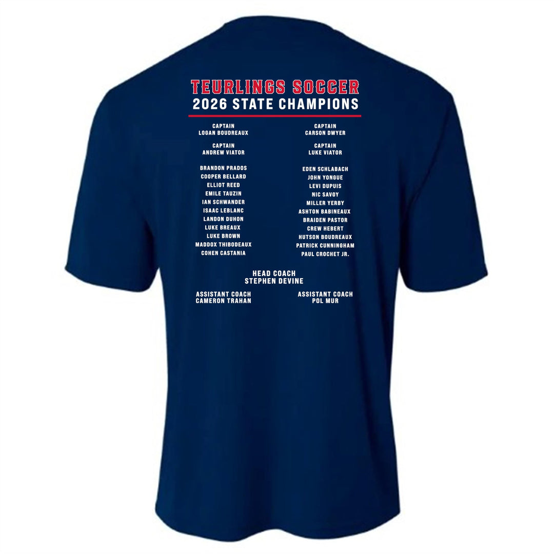 A4 Teurlings State Champions 2026 Shirt TCHS 26 - Third Coast Soccer